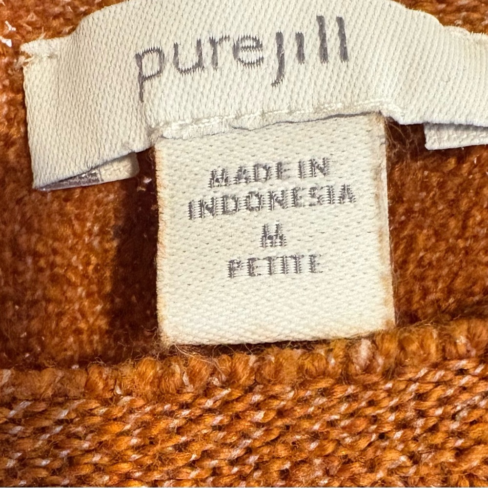 Pure Jill Elegant V-Neck Brown Sweater - Picture 5 of 5